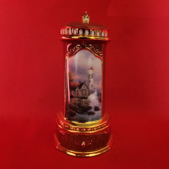 Thomas Kincade Seaside Reflection Lighthouse Trinket Musical Box - Picture 1 of 17